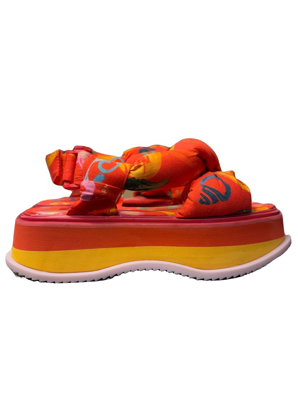 FARM Rio Fruit Scarf Platform Sandals Size 5 - Picture 2 of 9